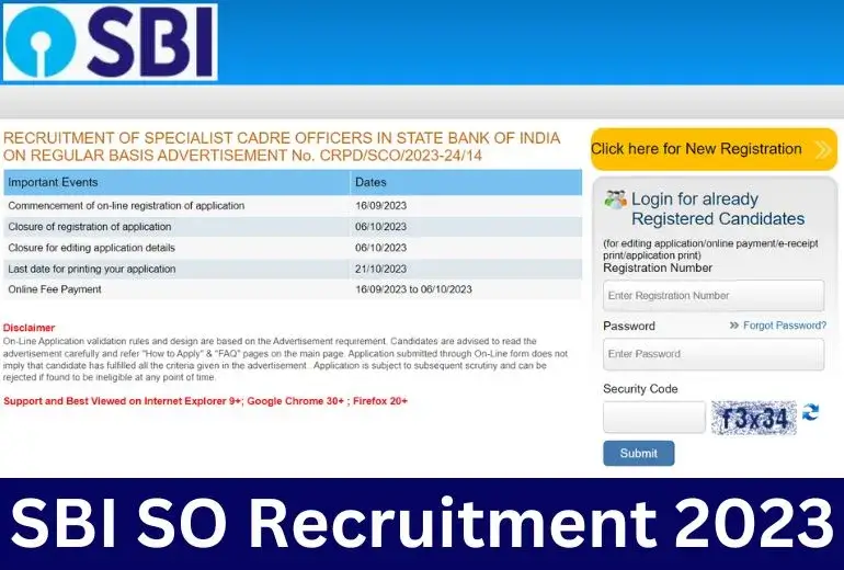 SBI SO Recruitment 2023 Apply Online (439 Posts) Specialist Officer